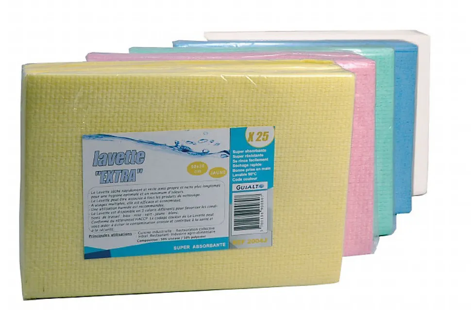 Lavette Extra 50X35Cm (Sachet 25U) - Guialto - Vert - l35- L0.1- P0.1- h0.1