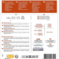 Lavette microfibre spéciale cuir marron Starwax L.210 x l.170 x ep.1 cm