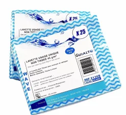 Lavette Uu Nt Wawe Bleu/Blanc 30X36Cm (Sachet 25U) - Guialto