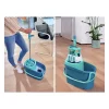 LEIFHEIT Clean Twist M Ergo 52120 Kit de nettoyage sol - Balai a plat lave sol avec housse 33 cm et seau a essorage rotatif faci