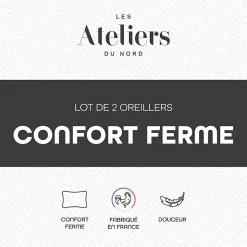 Les Ateliers du Nord - Lot de 2 Oreillers Ferme 60x60cm