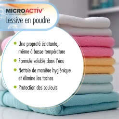 Lessive En Poudre Microactiv 30 L Puissante Pour Blanc Et Couleurs