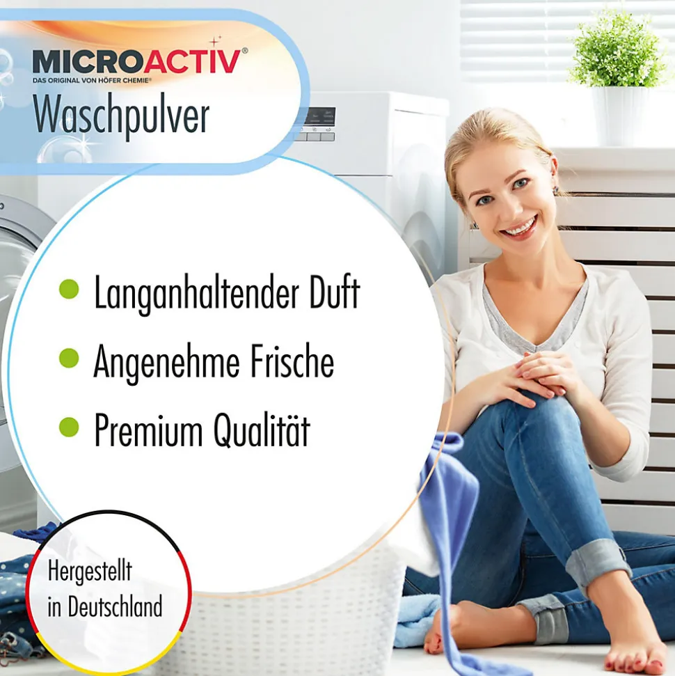 Lessive En Poudre Microactiv, 400 kg, Puissante Pour Blanc Et Couleurs