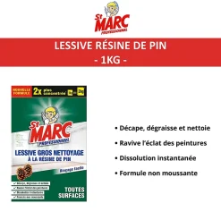 Lessive gros nettoyage à la résine de pin St marc professionnel toutes surfaces 1kg