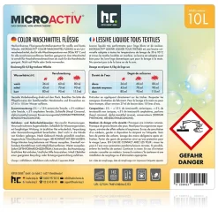 Lessive Liquide Microactiv 20 L Puissante Pour Blanc Et Couleurs Se Dissout Facilement