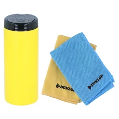Lingettes Nettoyantes Voiture DUNLOP 35x35cm, Microfibre 250gsm, Intérieur & Extérieur, Nettoyage Sans Traces