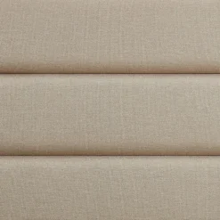 Lit 1 place FLORIDA, 90 x 190 cm, capitonné avec sommier, revêtement en tissu beige