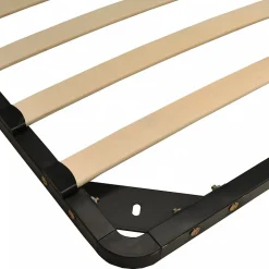 Lit 1 place 90x190cm blanc KIAPA Blanc inclus sommier et 2 tiroirs Chêne pour rangement