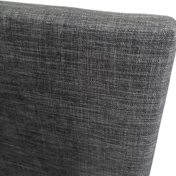 Lit 1 place 90x190cm Tissu Gris foncé avec sommier DUSIN