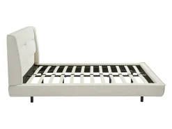 Lit 140 x 190 cm - Tissu bouclette - Beige - ISYDE