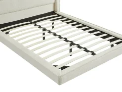 Lit 140 x 190 cm - Tissu bouclette - Beige - ISYDE