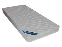 Lit 90 x 190 cm avec rangements - Coloris : Blanc et naturel + Sommier + Matelas - TAMADU