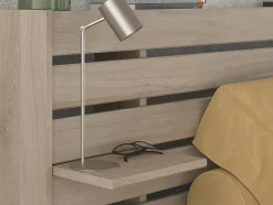 Lit 180 x 200 cm avec rangements - Coloris : Naturel - TENALIA