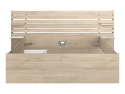 Lit 160 x 200 cm avec rangements - Coloris : Naturel + Sommier - TENALIA II