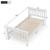 Lit Adulte Simple 90x200cm Bois Blanc Blackcolors