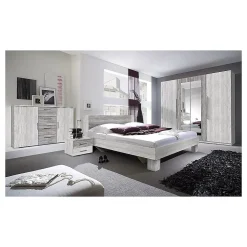 Lit adulte 160x200 collection IRINA. Coloris gris clair et gris foncé