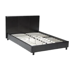 Lit ATLANTA 140x190 + 1 sommier / Noir