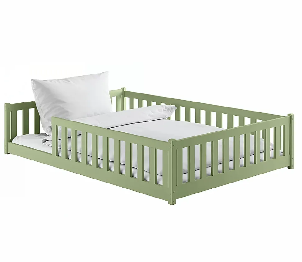Lit au sol 140x200 sommier inclus Maya Olive
