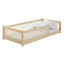 Lit au sol 90x200 sommier inclus Tamara Bois