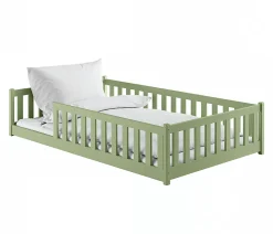 Lit au sol 120x200 sommier inclus Maya Olive
