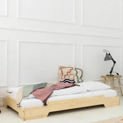 Lit au sol 90x190 sommier inclus Lola Bois