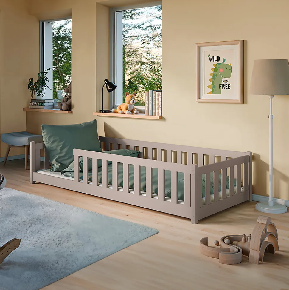 Lit au sol 90x200 sommier inclus Maya Cachemire