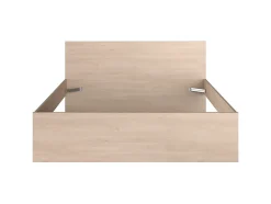 Lit avec 4 tiroirs 160 x 200 cm - coloris : Naturel et beige - VELONA