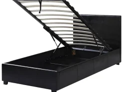 Lit avec coffre "Carla" 90 x 190 cm Noir