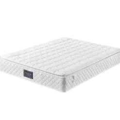 Lit avec rangement 160 x 200 cm - Lit double avec 4 tiroirs et tête de lit réglable - Avec Matelas - Beige