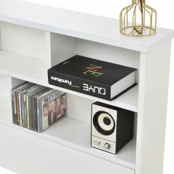 Lit avec rangement 140x200 cm - Lit double avec tiroirs et tête de lit - Pin massif + MDF - Sans Matelas - Blanc