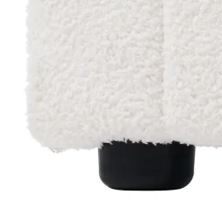 Lit avec rangement 140x200 cm - Lit double rembourré avec 4 tiroirs et fonction de chargement USB - Sherpa - Sans Matelas - Blanc