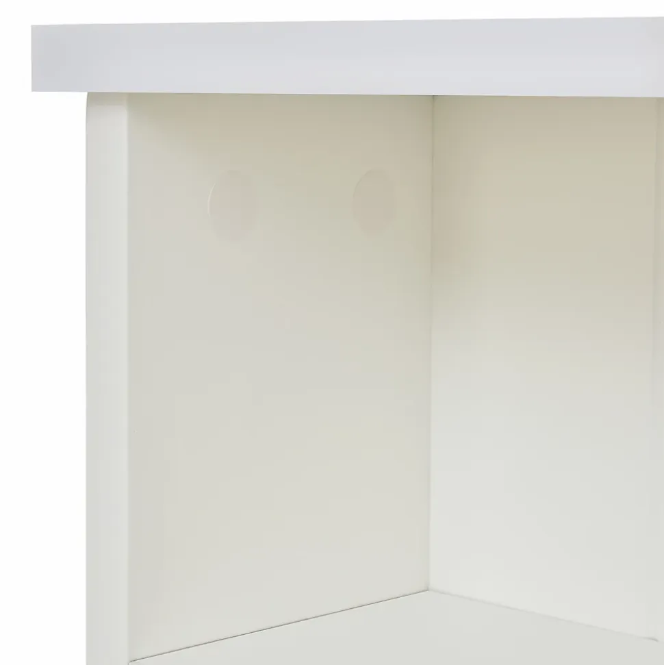 Lit avec rangement 90x200 cm - Lit simple avec tiroirs et tête de lit - Pin massif + MDF - Sans Matelas - Blanc