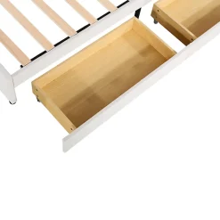 Lit avec rangement 140x200 cm - Lit double tête fleur - Velours - Sans Matelas - Beige