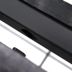 Lit avec rangement 90x200 cm - Lit simple capitonné avec LED et 2 tiroirs - Bois massif + Lin + Métal - Sans Matelas - Gris