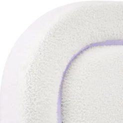 Lit avec rangement 90x200 cm - Lit simple rembourré avec 2 tiroirs et USB Type-C - Sherpa - Sans Matelas - Blanc