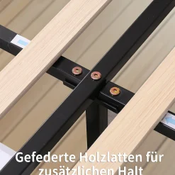 Lit avec Rangements 160x200, Lit Double Capitonné en Velours Noir avec 2 Tiroirs