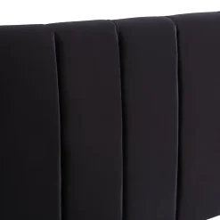 Lit avec Rangements 140x200, Lit Double Capitonné avec 2 Tiroirs, Velours Noir