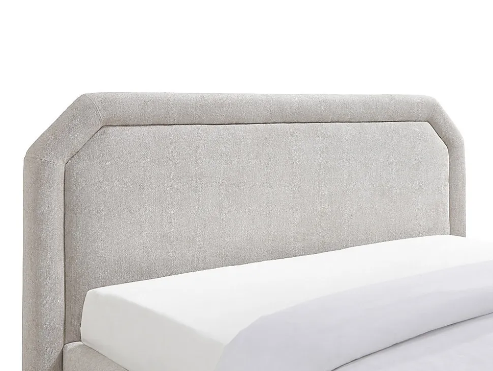 Lit avec tiroirs 180 x 200 cm - Tissu - Beige + Matelas - INASTO