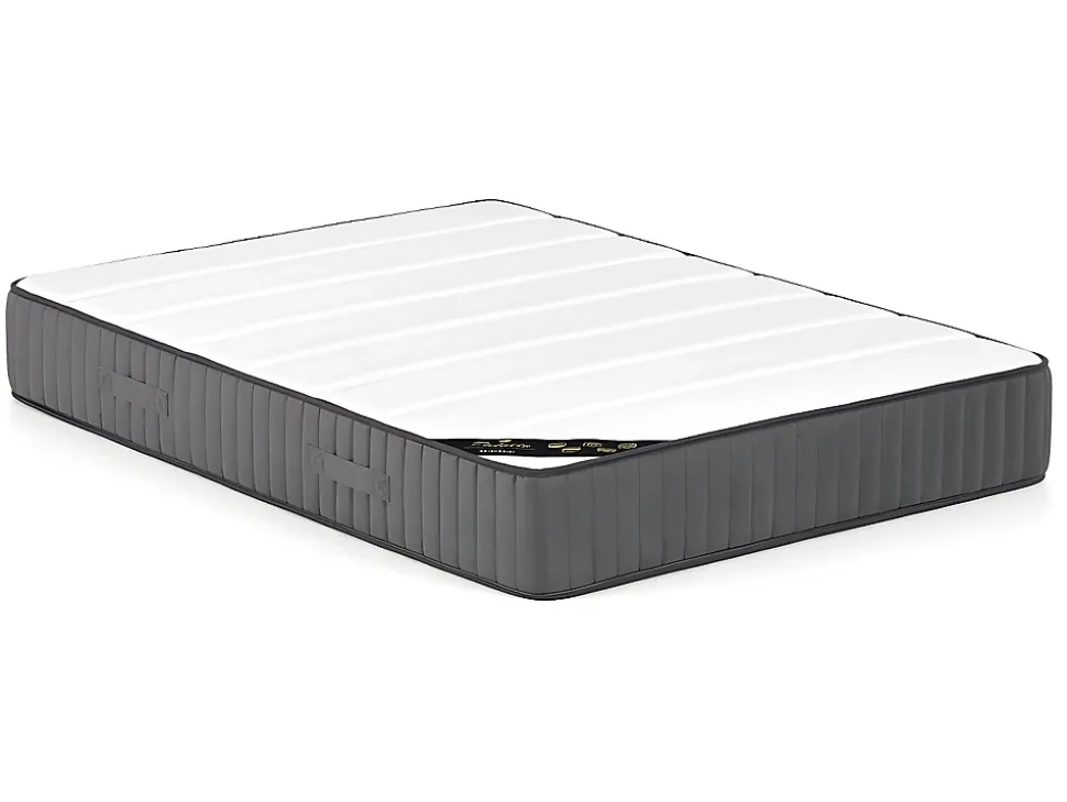 Lit avec tiroirs 160 x 200 cm - Tissu velours - Beige + Matelas - LEOPOLD