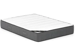 Lit avec tiroirs 140 x 190 cm - Tissu velours - Beige + Matelas - LEOPOLD