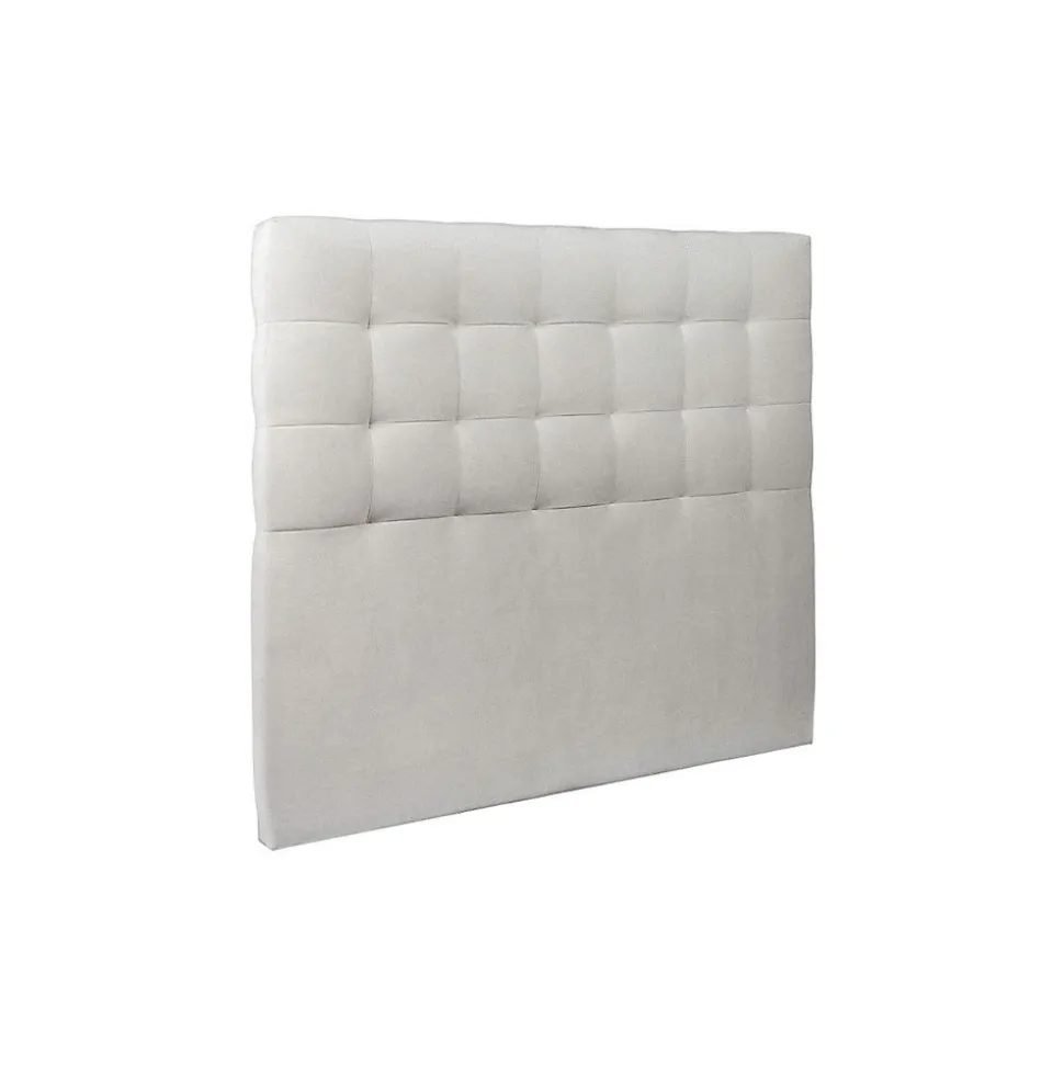 Lit avec tête de lit capitonnée velours et sommier kit - Lit en bois massif