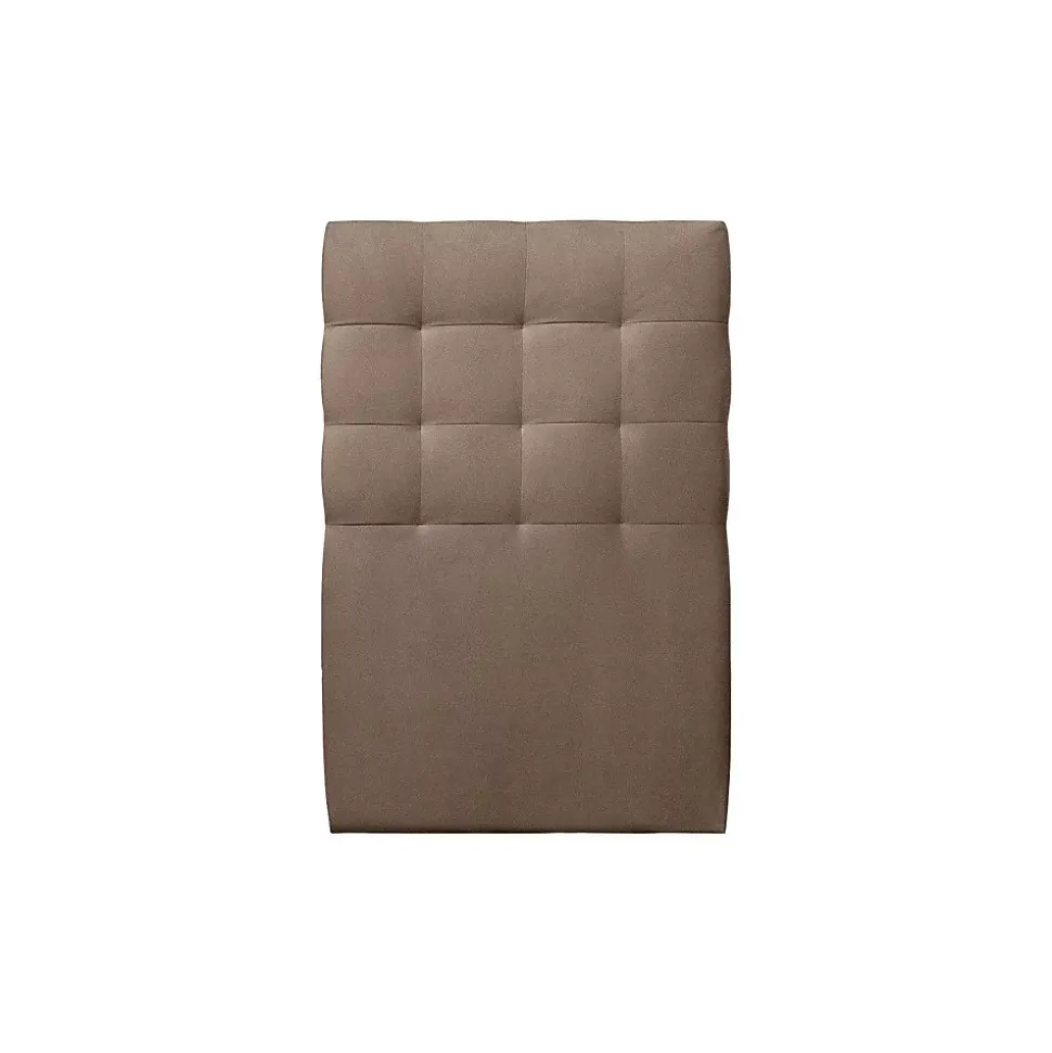 Lit avec tête de lit capitonnée velours et sommier - Lit en bois massif