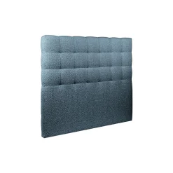 Lit avec tête de lit capitonnée et sommier kit - Lit en bois massif