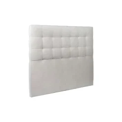 Lit avec tête de lit capitonnée velours et sommier kit - Lit en bois massif