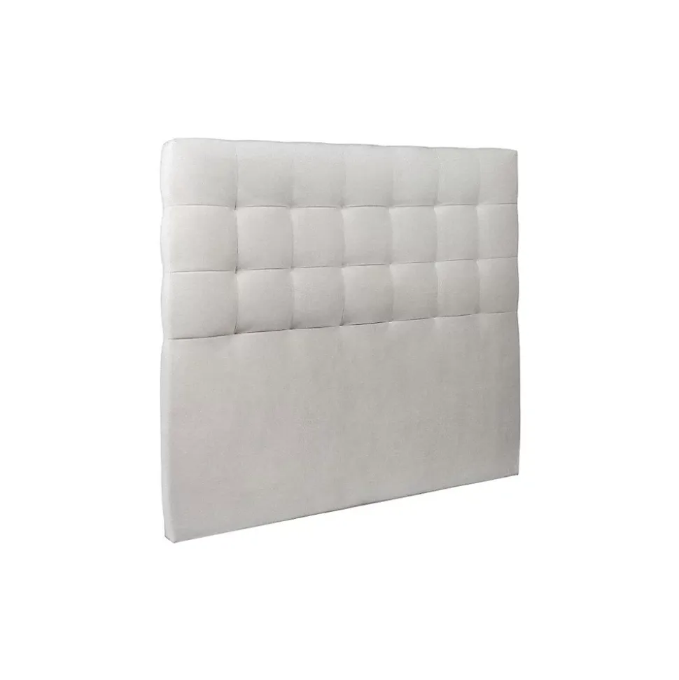 Lit avec tête de lit capitonnée velours et sommier kit - Lit en bois massif