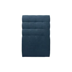 Lit avec tête de lit capitonnée tissu et sommier kit - Lit en bois massif