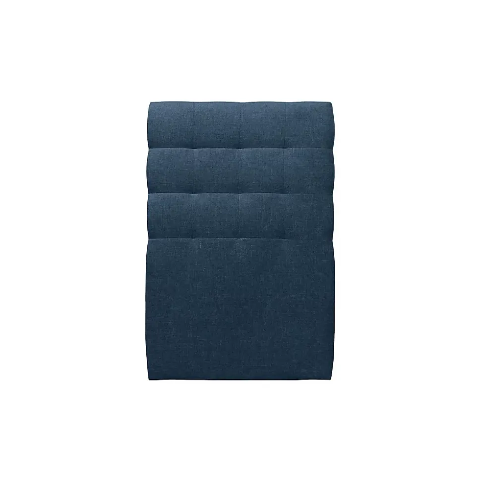 Lit avec tête de lit capitonnée tissu et sommier tapissier - Lit en bois massif