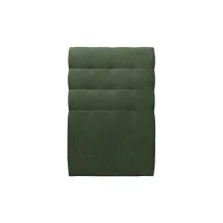 Lit avec tête de lit capitonnée tissu et sommier tapissier - Lit en bois massif