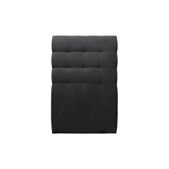 Lit avec tête de lit capitonnée tissu et sommier kit - Lit en bois massif