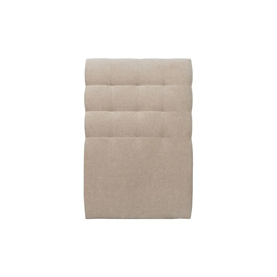 Lit avec tête de lit capitonnée tissu et sommier kit - Lit en bois massif